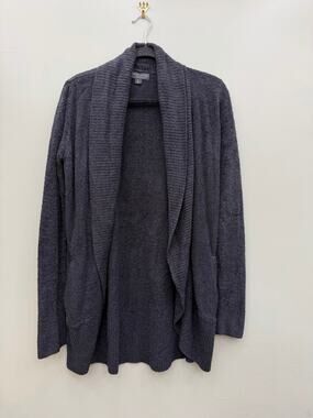 Barefoot Dreams CozyChic Lite Open Front Cardigan Black Medium Soft Luxe Lounge